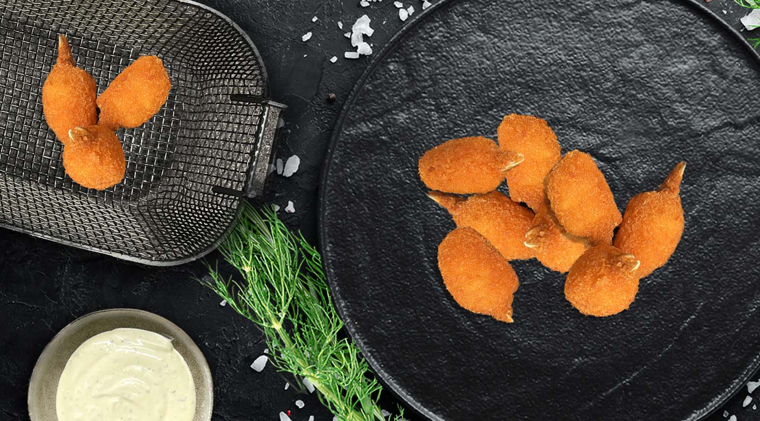 gebakken krabbenpootjes