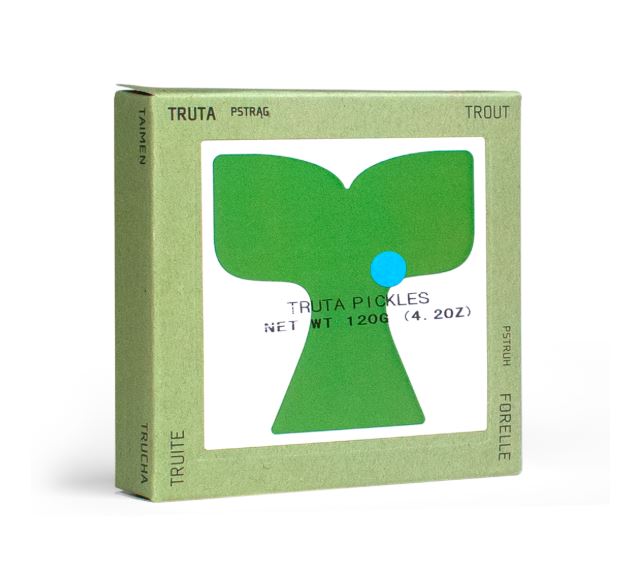 Regenboogforel met augurk & dillesaus