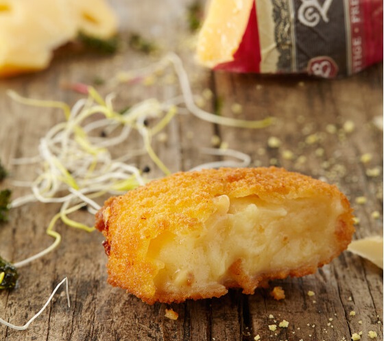 Fijne kaaskroketten met panko en Brugge oud